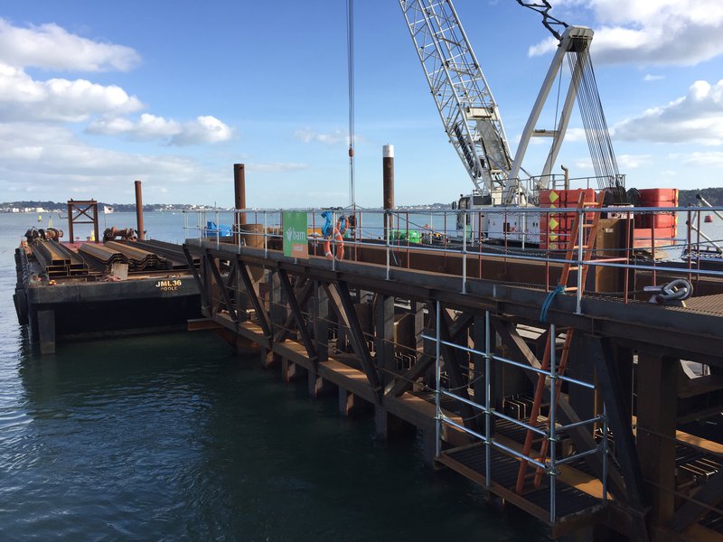Poole Harbour South Quay - Marine piling frame