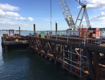 Poole Harbour South Quay - Marine piling frame